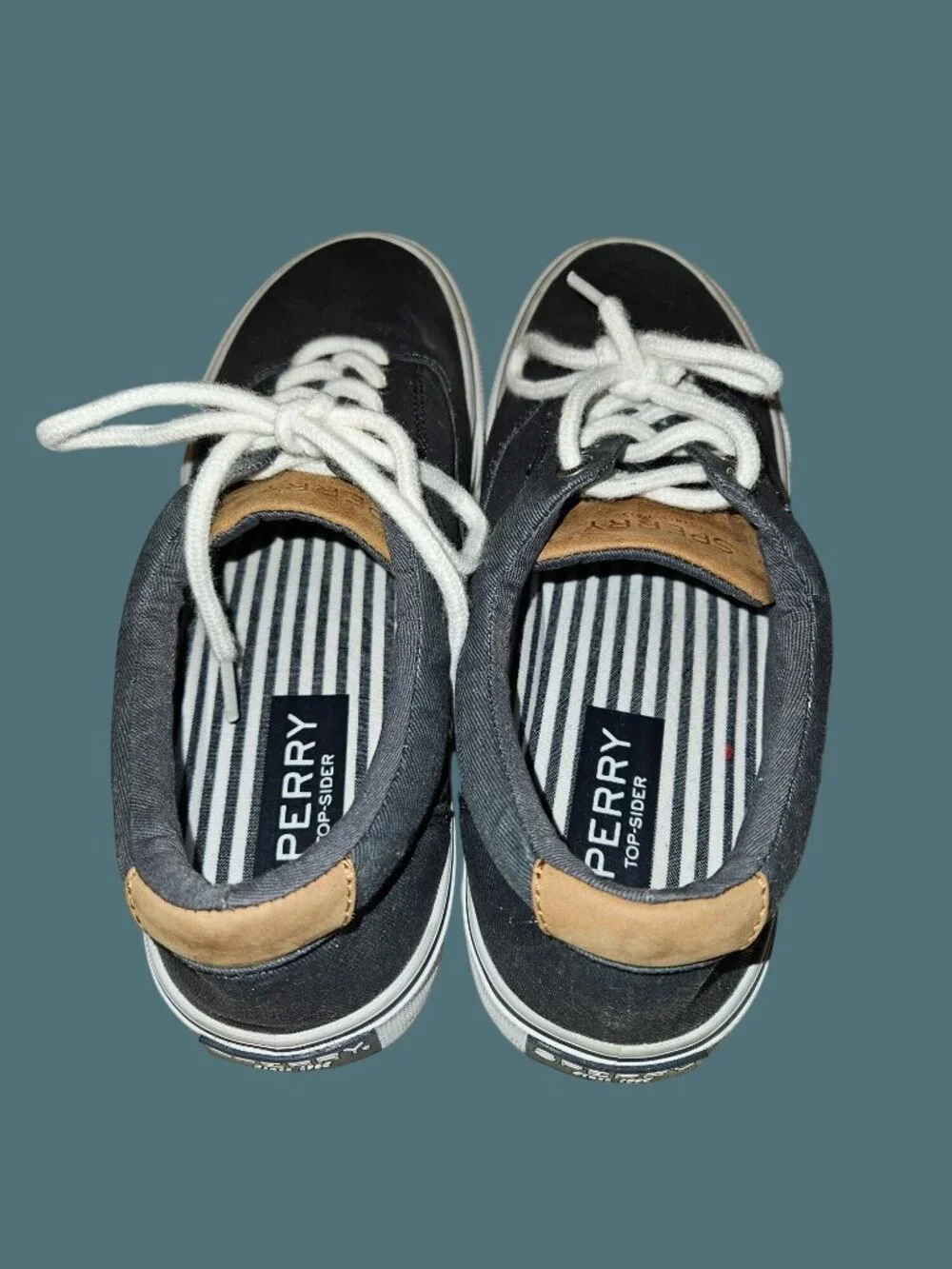 Sperry Top Sider Canvas Nautical Preppy Boat Shoes Men Size 7.5 Womens Size 9